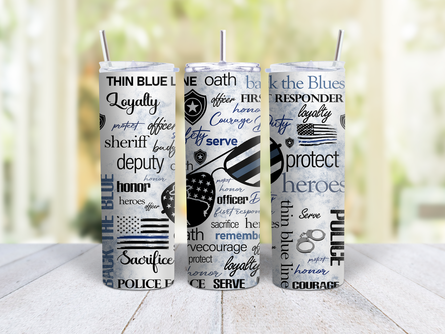 Back The Blue Tumbler