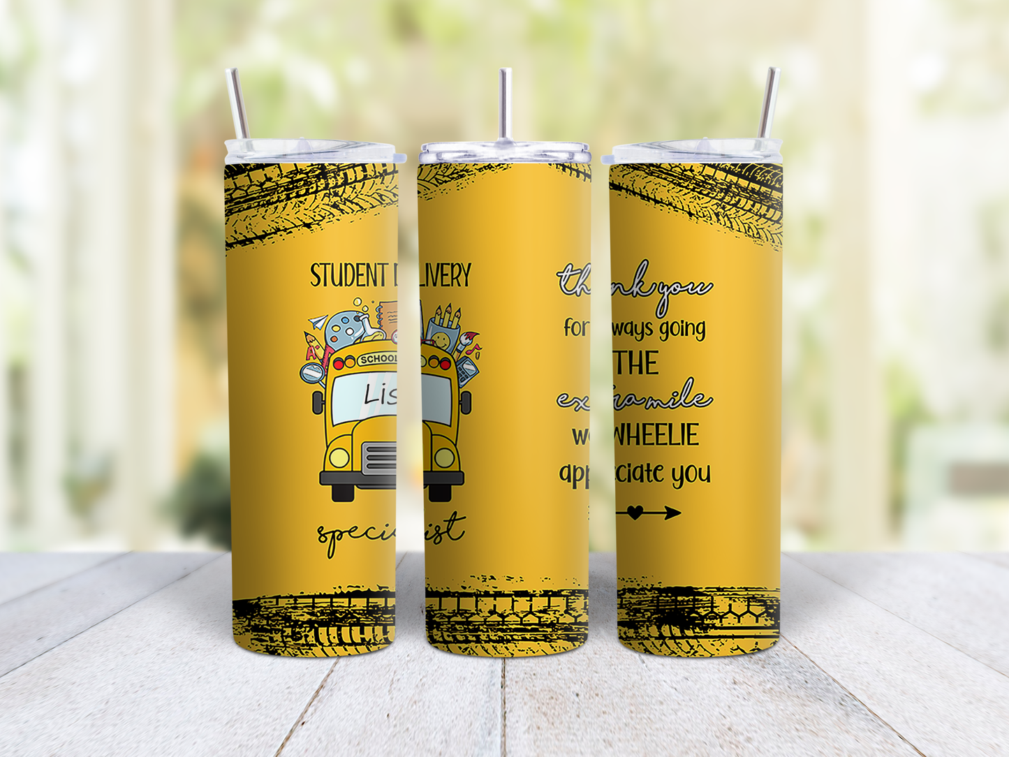 Bus Driver Extra Mile Personalized Tumbler