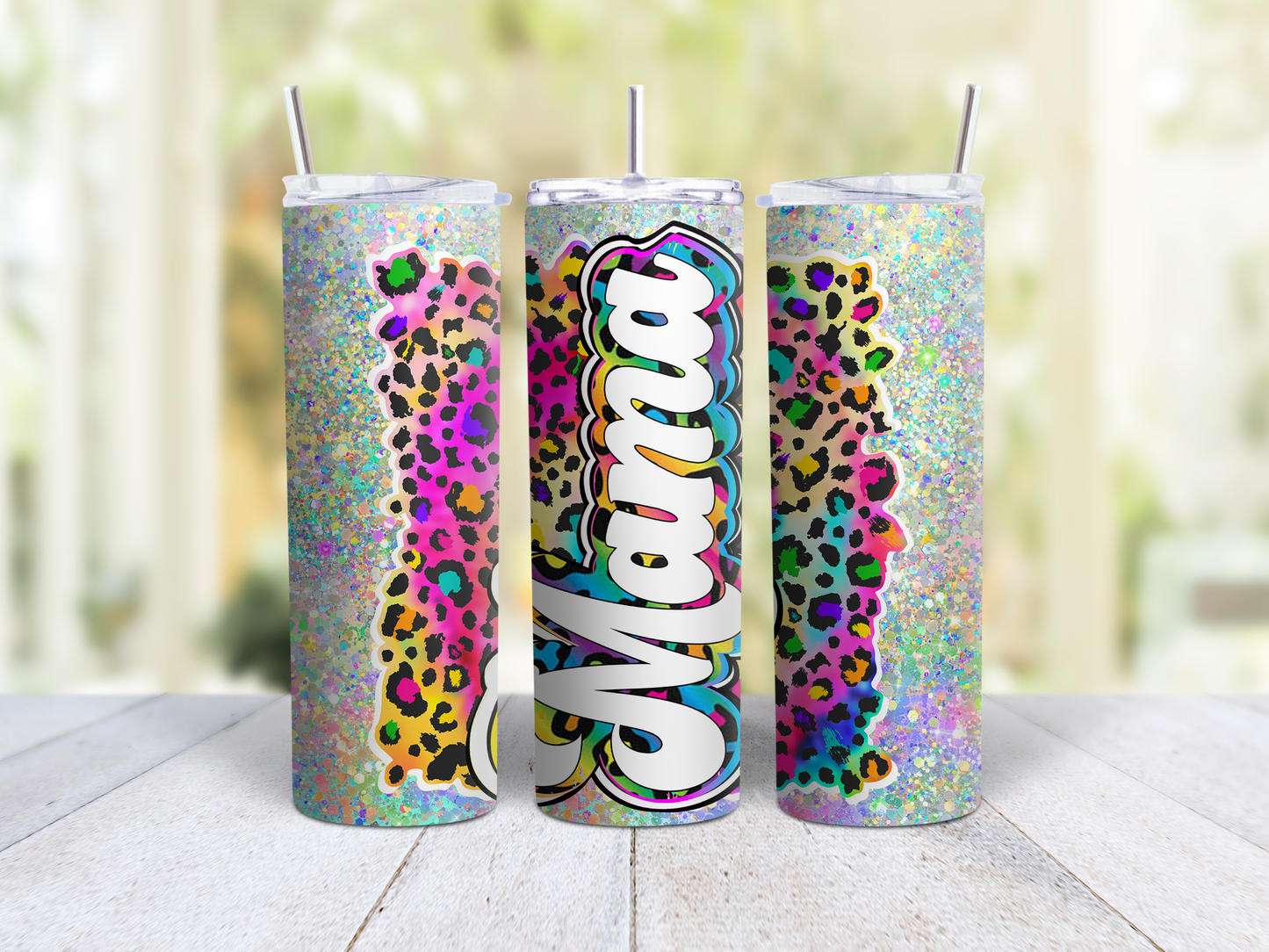 Colorful Mama Lisa Frank Style Tumbler