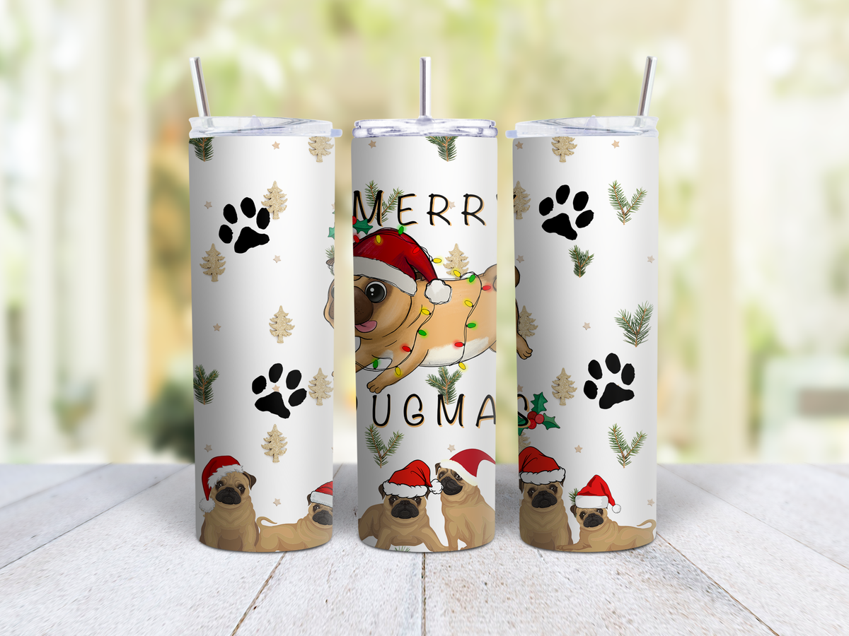 Merry Pugmas Dog Tumbler