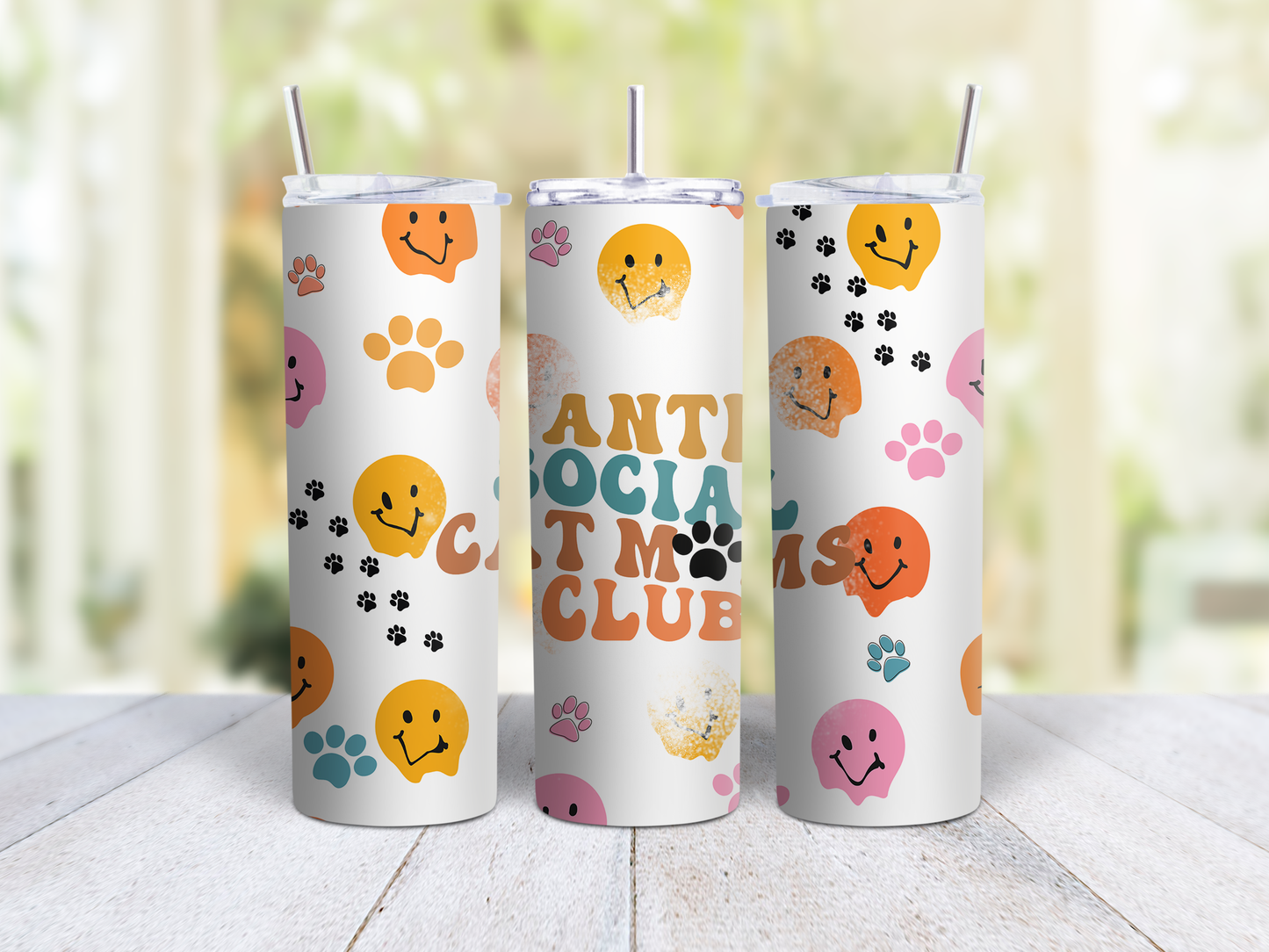 Anti Social Cat Mom Tumbler