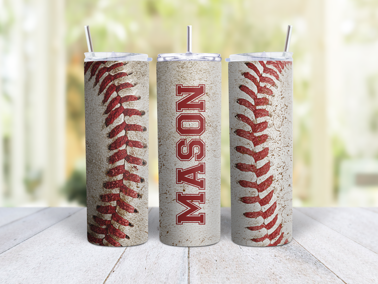 Baseball Worn Personalized Tumbler