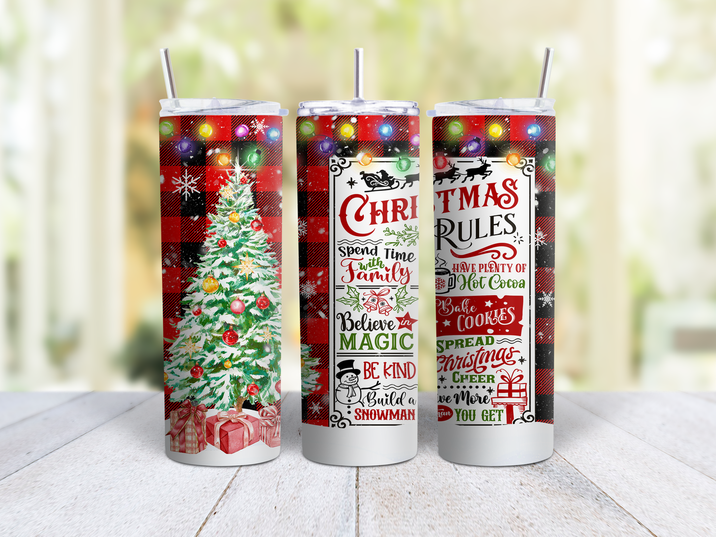 Christmas Rules Tumbler