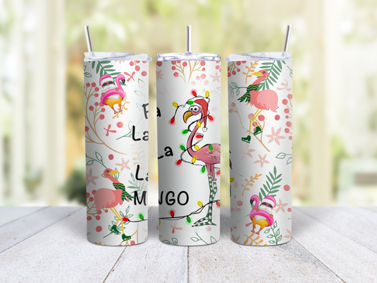 Fa La La La Mingo Christmas Flamingo Tumbler