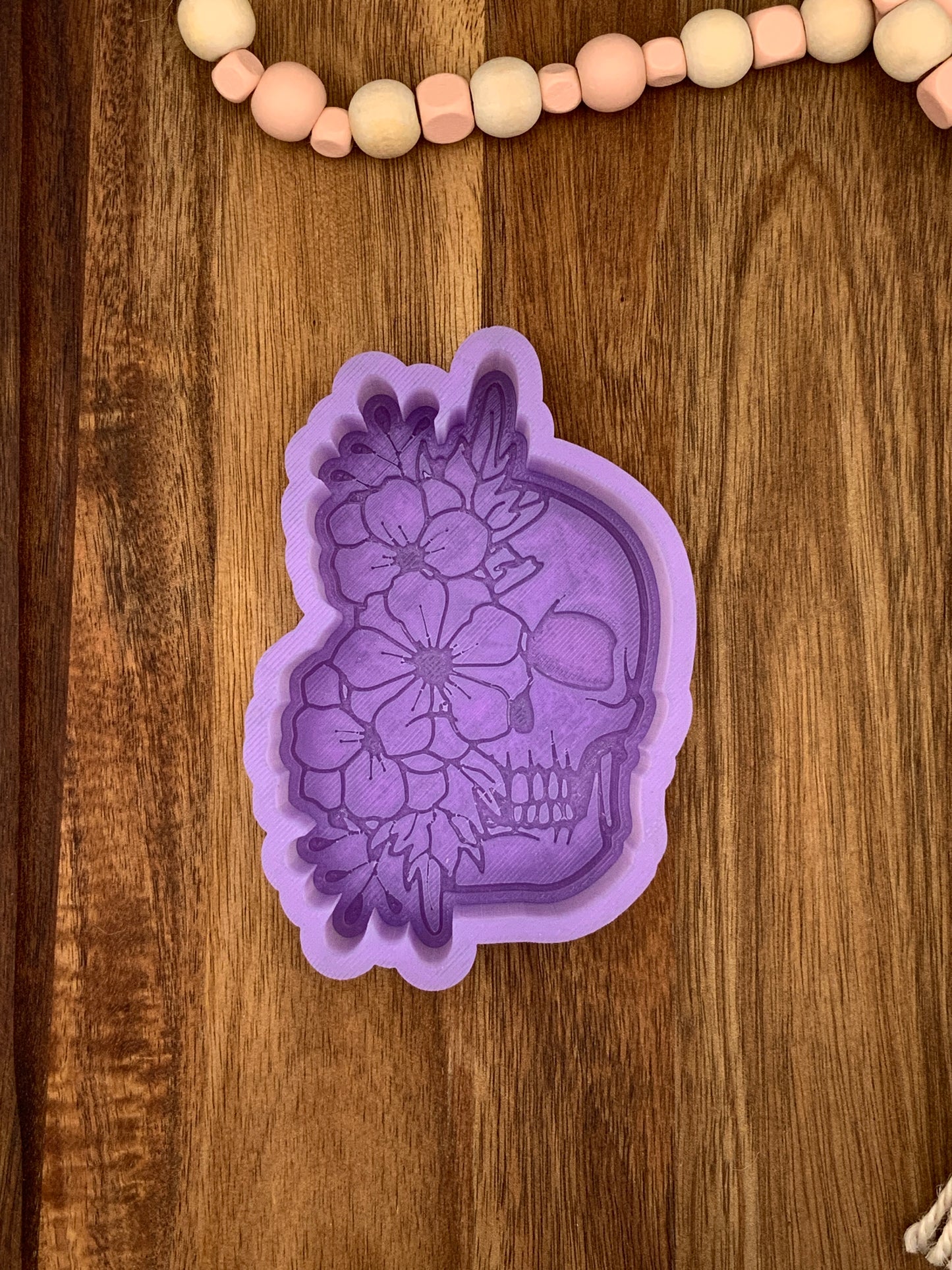 Floral and Skull Silicone Freshie Mold