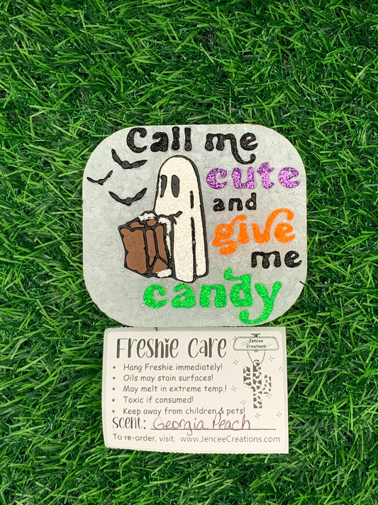 Call Me Cute and Give Me Candy Car Freshie