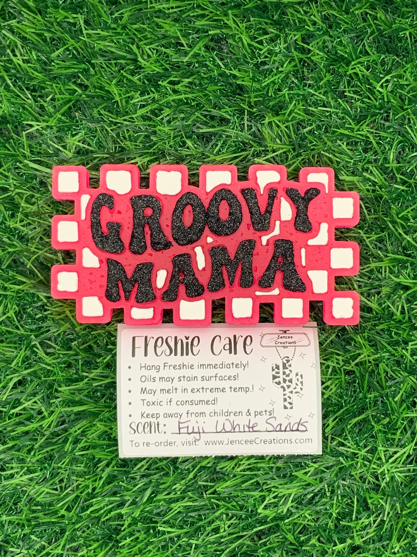 Groovy Mama with Checkers Car Freshie