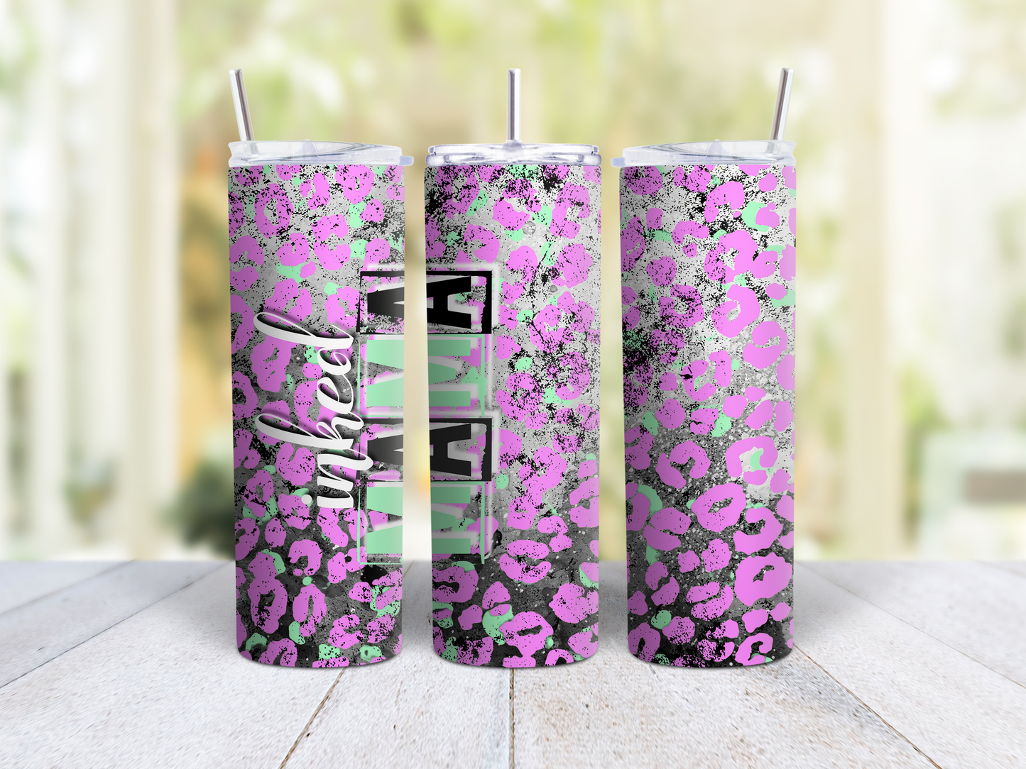 Inked Mama Cheetah Neon Tumbler