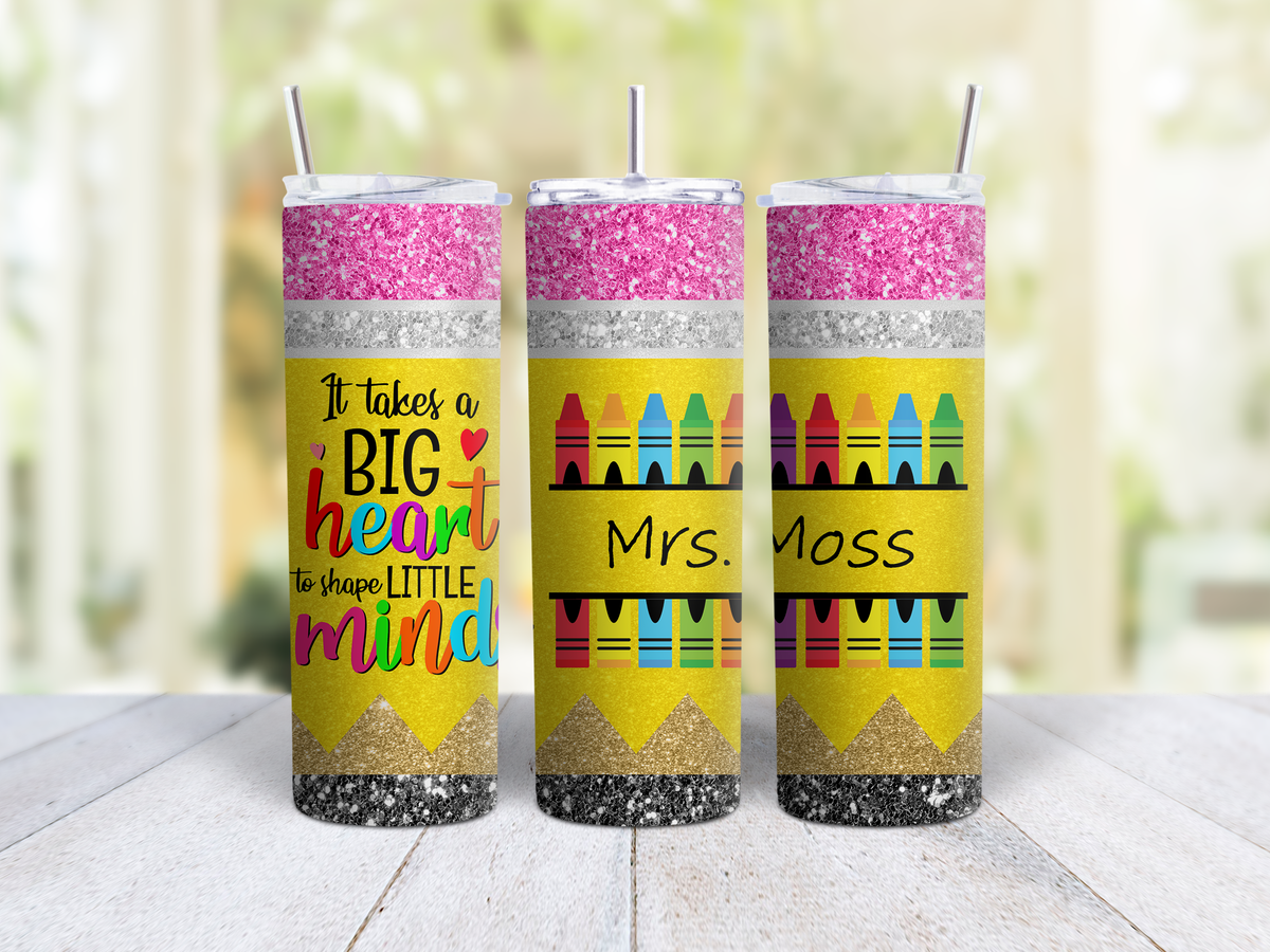 It Takes A Big Heart Teacher Tumbler
