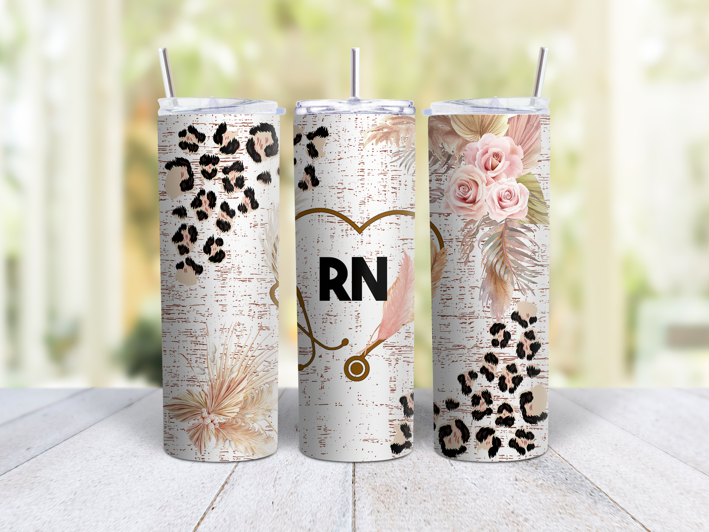Nurse Boho RN Tumbler