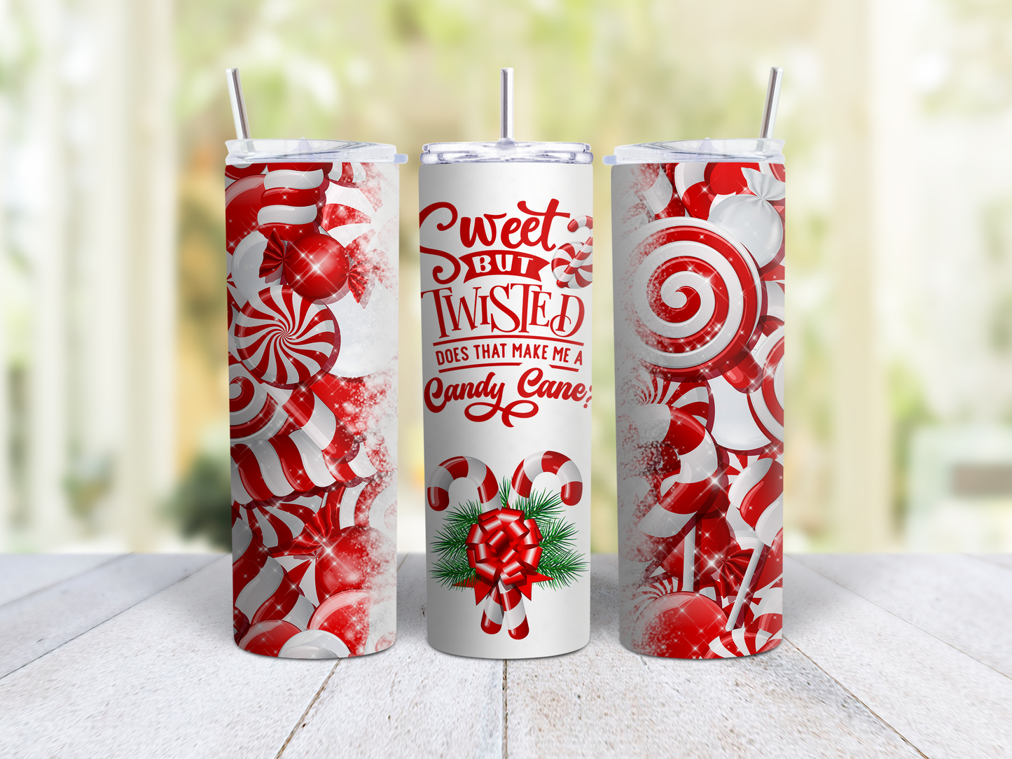 Sweet But Twisted Candy Cane Tumbler